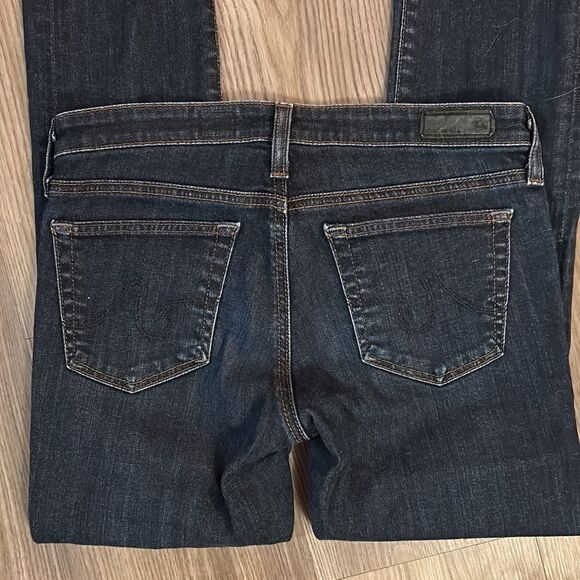 AG ADRIANO GOLDSCHMIED THE STEVIE SLIM STRAIGHT DARK WASH JEANS EUC SIZE 27 - Picture 10 of 10